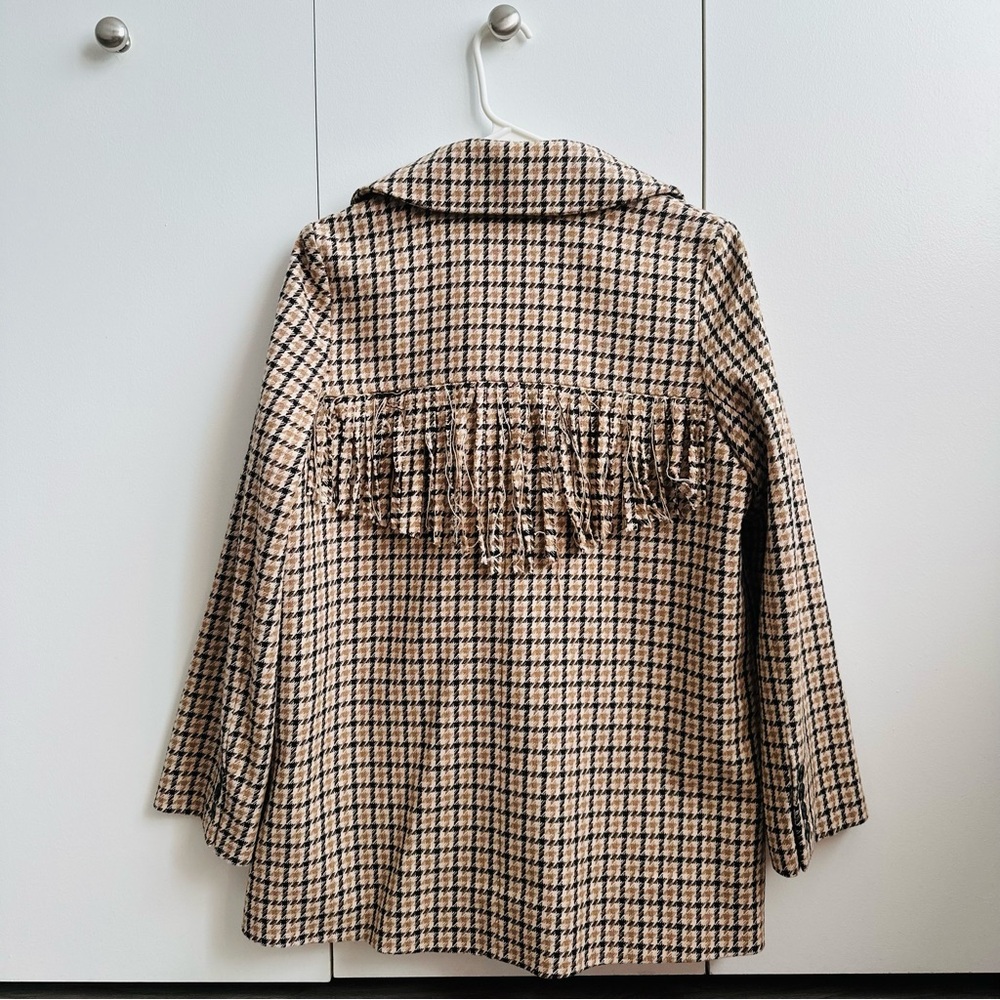 The Kooples Patterned Formal Wool Jacket With Fringing - Picture 9 of 14